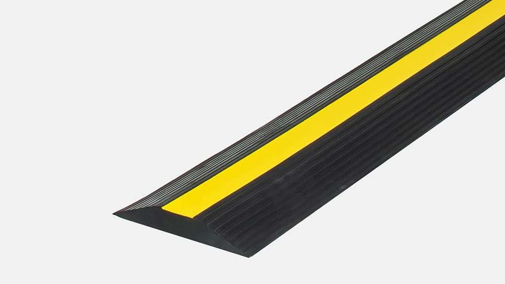 Cart Corral, 8' Length, yellow stripe, Priced Per 8ft Unit
